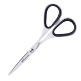 Schere SLIM 120, Stahl mattiert, Griffring schwarz