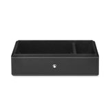 Schreibtischbox Leder schwarz