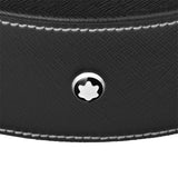 Schreibtischablage rund groß Leder schwarz