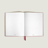 Notizbuch small (klein), Sartorial Leder rot, liniert