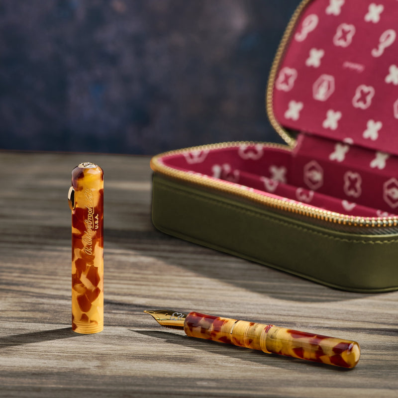 ESTERBROOK NIBLET TORTOISE Golden Trim Füllfederhalter